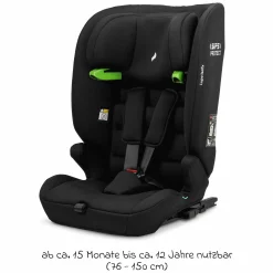 Kindersitz Lupo Isofix i-Size ab 15 Monate - 12 Jahre (76 cm - 150) mit Isofix & Top-Tether - Black - Kollektion 2025