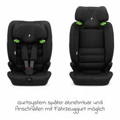Kindersitz Lupo Isofix i-Size ab 15 Monate - 12 Jahre (76 cm - 150) mit Isofix & Top-Tether - Black - Kollektion 2025