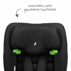 Kindersitz Lupo Isofix i-Size ab 15 Monate - 12 Jahre (76 cm - 150) mit Isofix & Top-Tether - Black - Kollektion 2025