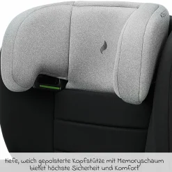 Kindersitz Musca Isofix i-Size ab 3 Jahre - 12 Jahre (100 cm - 150 cm) mit Isofix - Grey Melange - Kollektion 2025