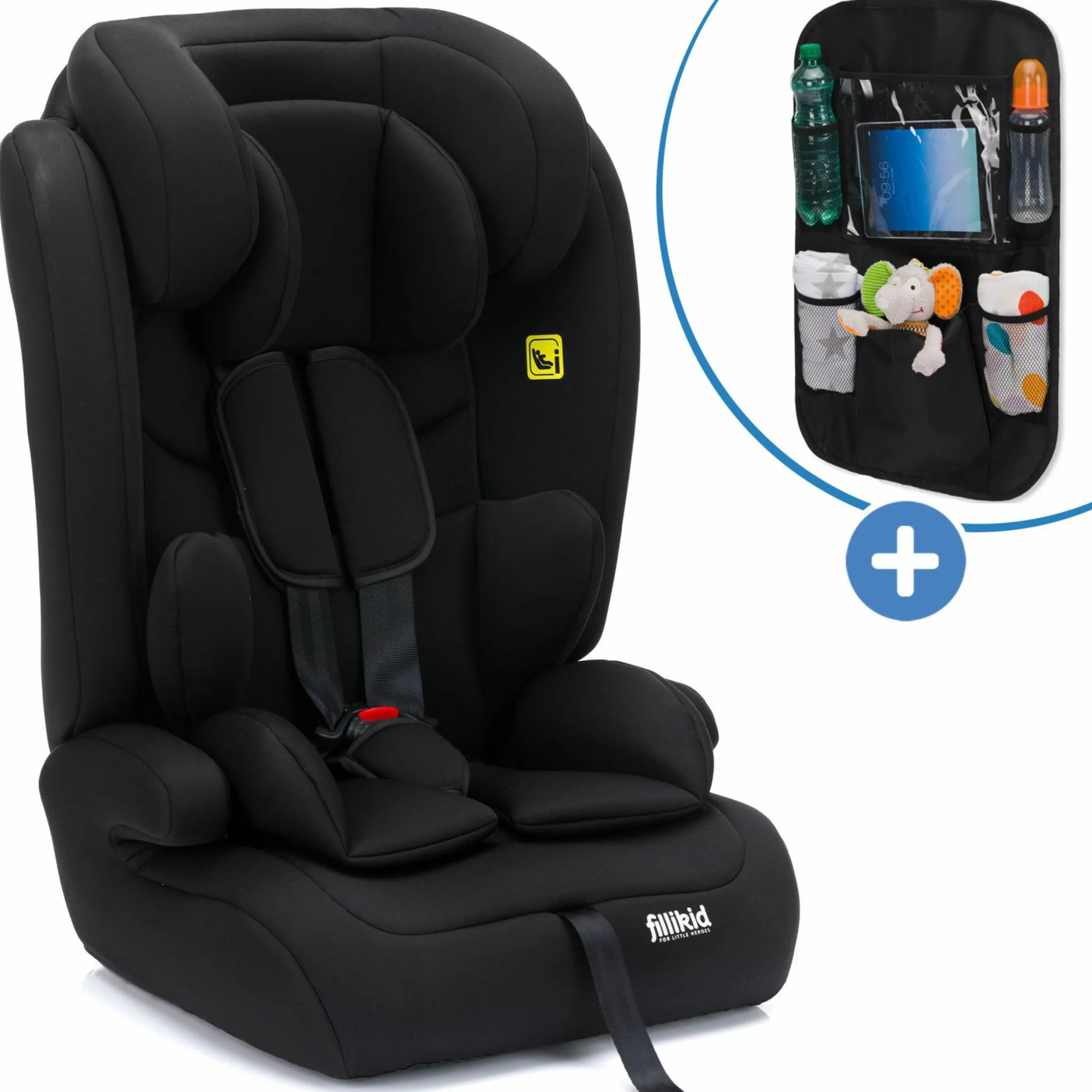 Kindersitz Oli i-Size 9 Monate - 12 Jahre (76 cm - 150 cm) inkl. Autositz-Tasche - Schwarz