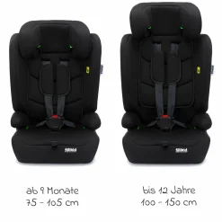 Kindersitz Oli i-Size 9 Monate - 12 Jahre (76 cm - 150 cm) inkl. Autositz-Tasche - Schwarz