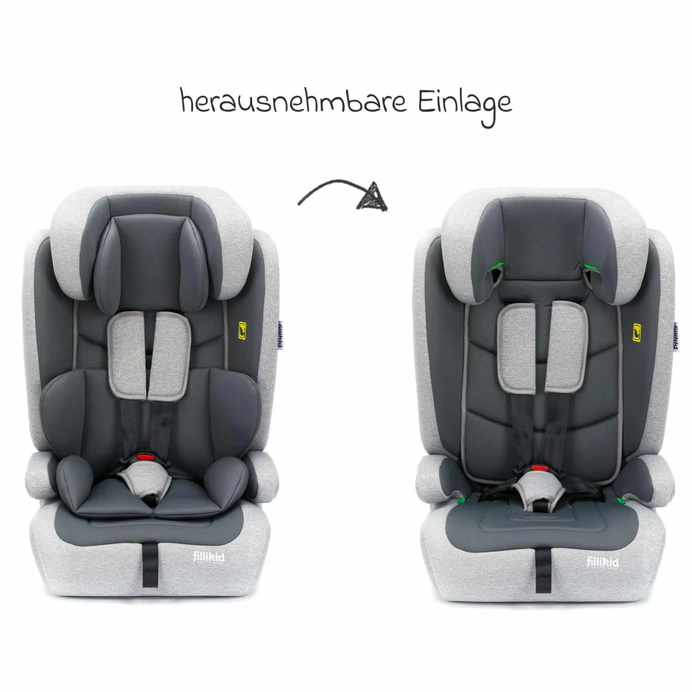 Kindersitz Oli i-Size 9 Monate - 12 Jahre (76 cm - 150 cm) - Grau
