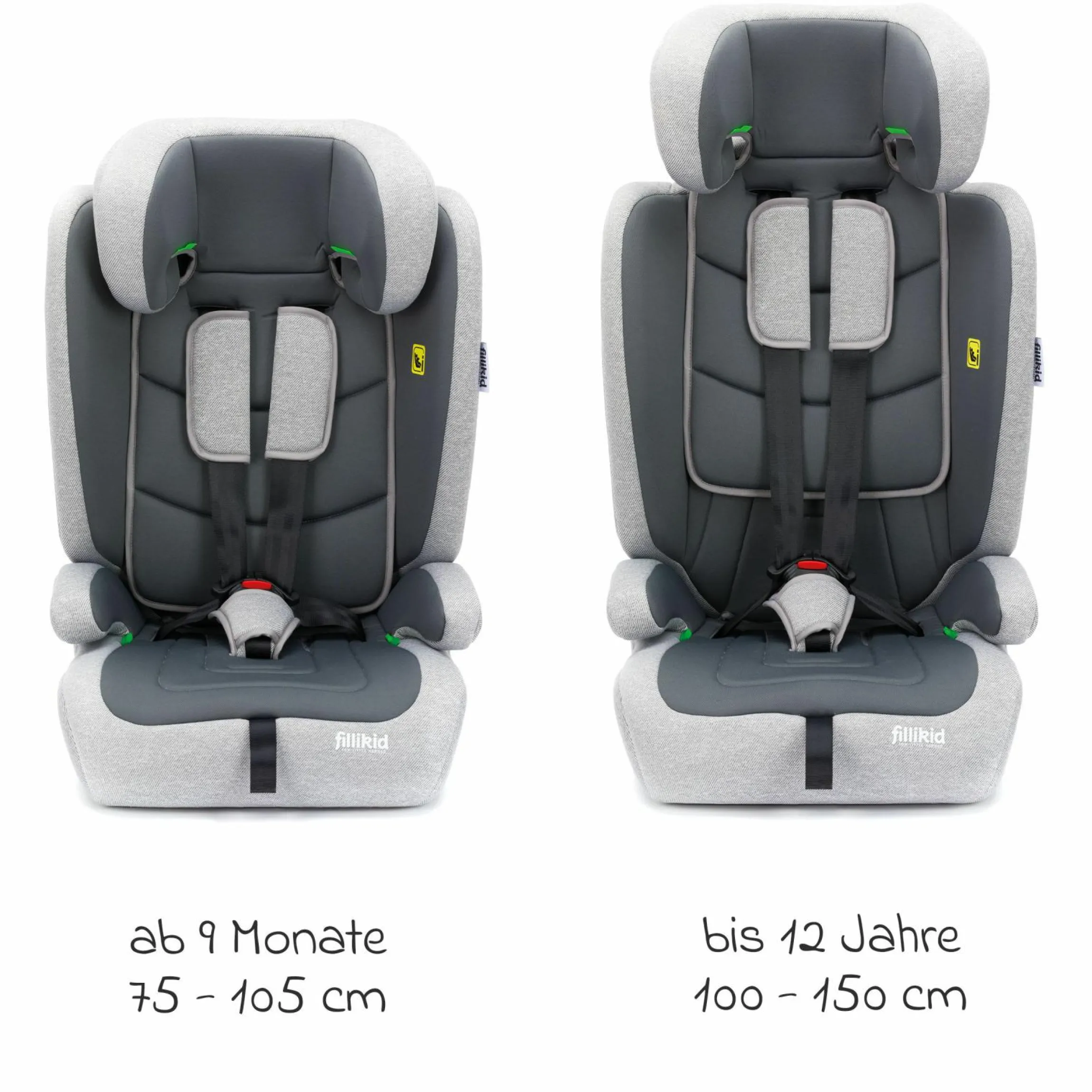 Kindersitz Oli i-Size 9 Monate - 12 Jahre (76 cm - 150 cm) - Grau