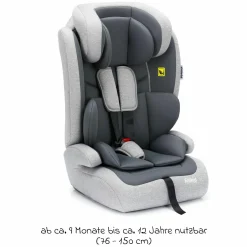 Kindersitz Oli i-Size 9 Monate - 12 Jahre (76 cm - 150 cm) inkl. Autositz-Tasche - Grau