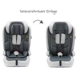 Kindersitz Oli i-Size 9 Monate - 12 Jahre (76 cm - 150 cm) inkl. Autositz-Tasche - Grau
