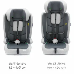 Kindersitz Oli i-Size 9 Monate - 12 Jahre (76 cm - 150 cm) inkl. Autositz-Tasche - Grau