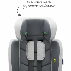 Kindersitz Oli i-Size 9 Monate - 12 Jahre (76 cm - 150 cm) inkl. Autositz-Tasche - Grau