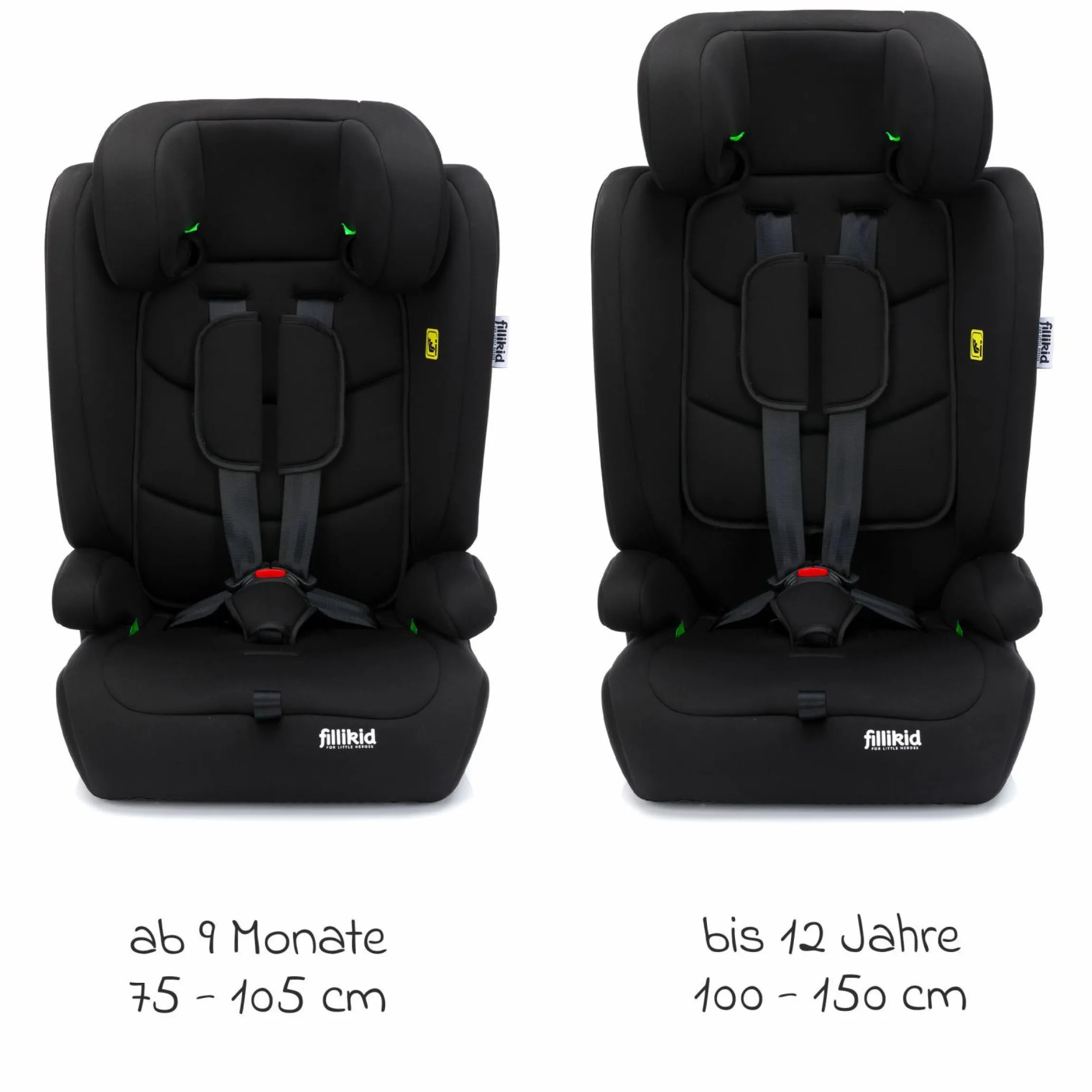 Kindersitz Oli i-Size 9 Monate - 12 Jahre (76 cm - 150 cm) - Schwarz