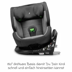 Kindersitz One maxi ab 3 Jahre - 12 Jahre (100 cm - 150 cm) drehbar bis 180° inkl. Isofix-Basis - Universe Grey - Kollektion 2025