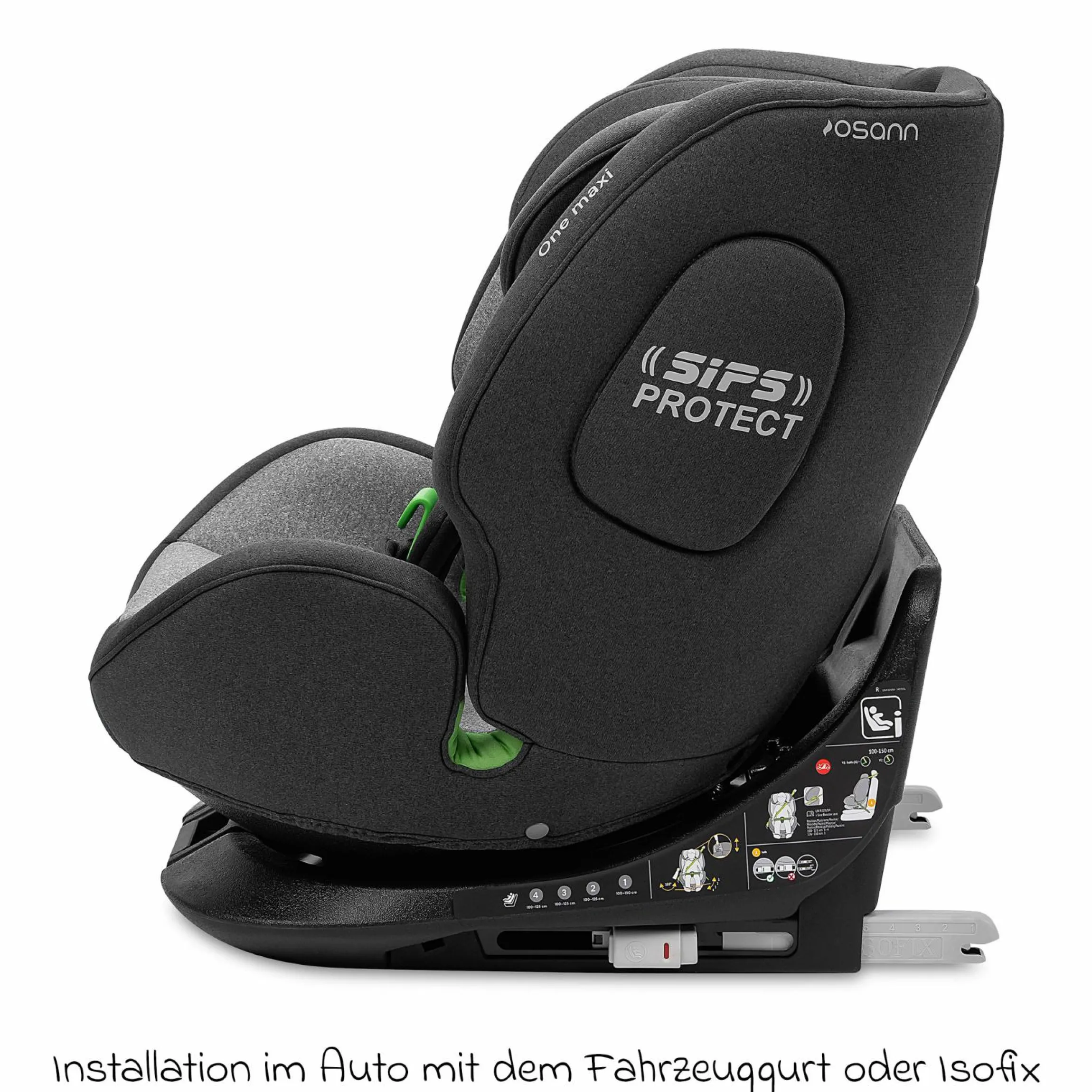 Kindersitz One maxi ab 3 Jahre - 12 Jahre (100 cm - 150 cm) drehbar bis 180° inkl. Isofix-Basis - Universe Grey - Kollektion 2025