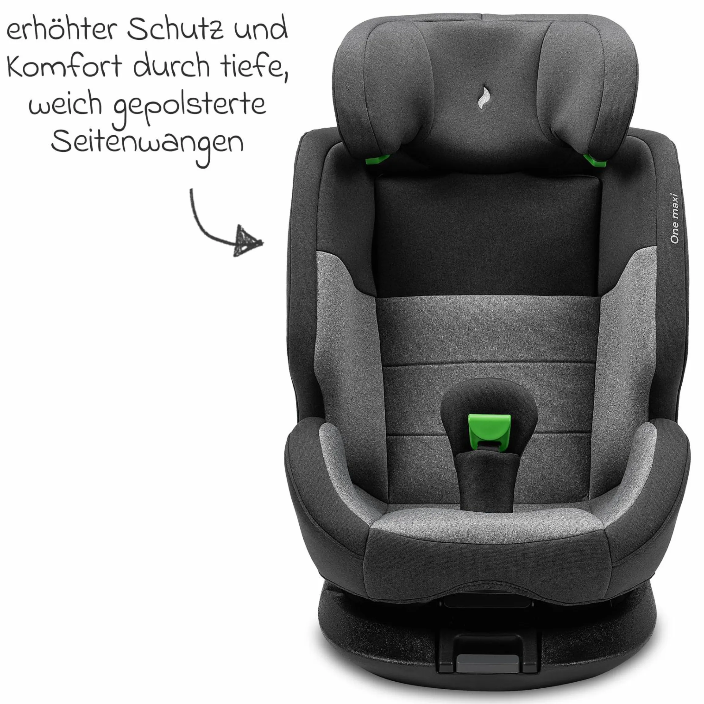 Kindersitz One maxi ab 3 Jahre - 12 Jahre (100 cm - 150 cm) drehbar bis 180° inkl. Isofix-Basis - Universe Grey - Kollektion 2025