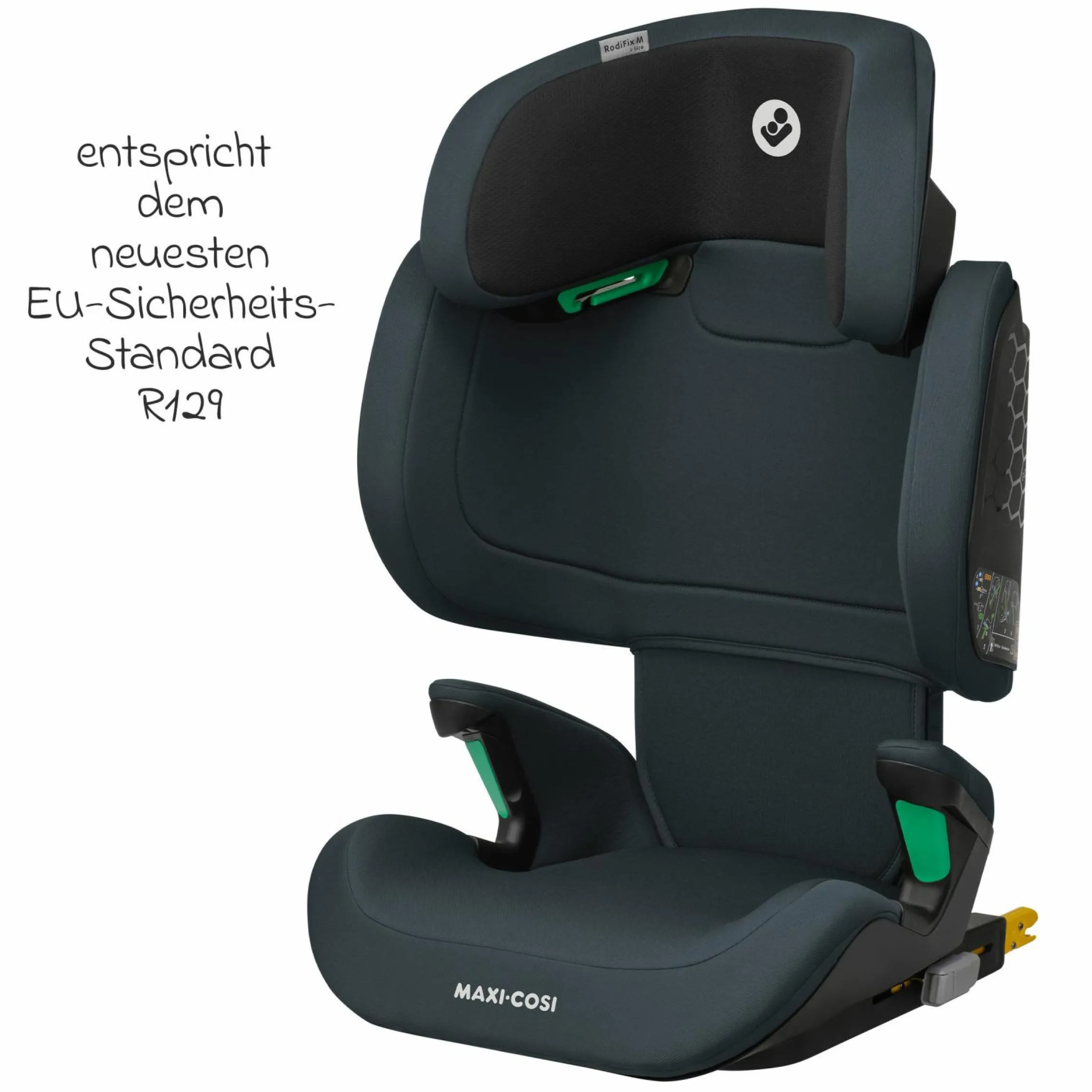 Kindersitz RodiFix M i-Size ab 3,5 Jahre - 12 Jahre (100 cm -150 cm (15-36 kg) mit G-Cell Seitenaufprallschutz & Isofix - Basic Grey - Kollektion 2025