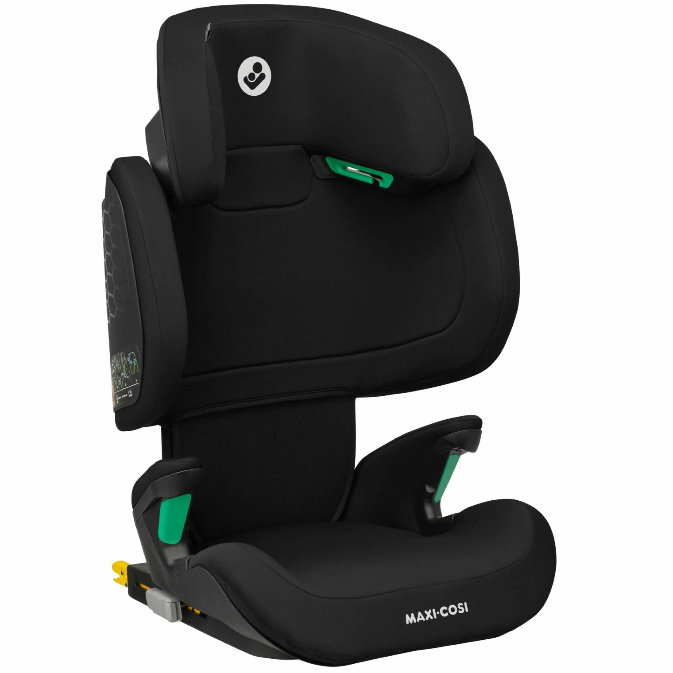 Kindersitz RodiFix M i-Size ab 3,5 Jahre - 12 Jahre (100 cm -150 cm (15-36 kg) mit G-Cell Seitenaufprallschutz & Isofix - Basic Black - Kollektion 2025