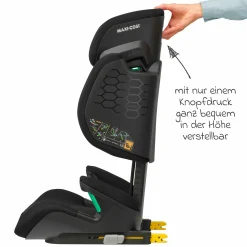 Kindersitz RodiFix M i-Size ab 3,5 Jahre - 12 Jahre (100 cm -150 cm (15-36 kg) mit G-Cell Seitenaufprallschutz & Isofix - Basic Black - Kollektion 2025