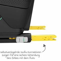 Kindersitz RodiFix Pro2 i-Size ab 3,5 Jahre - 12 Jahre (100 cm-150 cm) (15-36 kg) mit G-Cell Seitenaufprallschutz & Isofix - Authentic Black