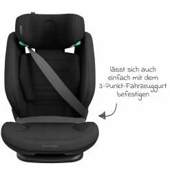 Kindersitz RodiFix Pro2 i-Size ab 3,5 Jahre - 12 Jahre (100 cm-150 cm) (15-36 kg) mit G-Cell Seitenaufprallschutz & Isofix - Authentic Black