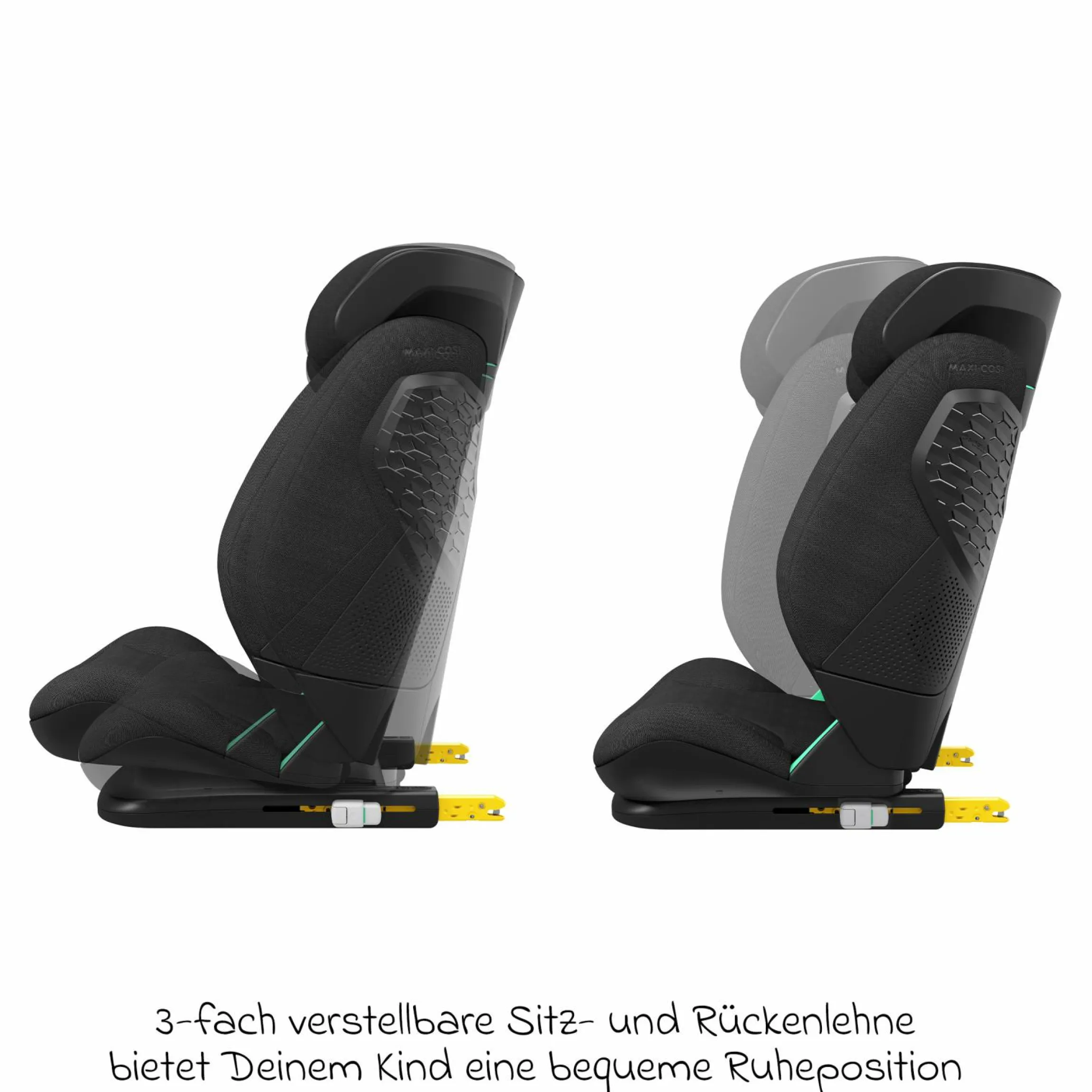 Kindersitz RodiFix Pro2 i-Size ab 3,5 Jahre - 12 Jahre (100 cm-150 cm) (15-36 kg) mit G-Cell Seitenaufprallschutz & Isofix - Authentic Black