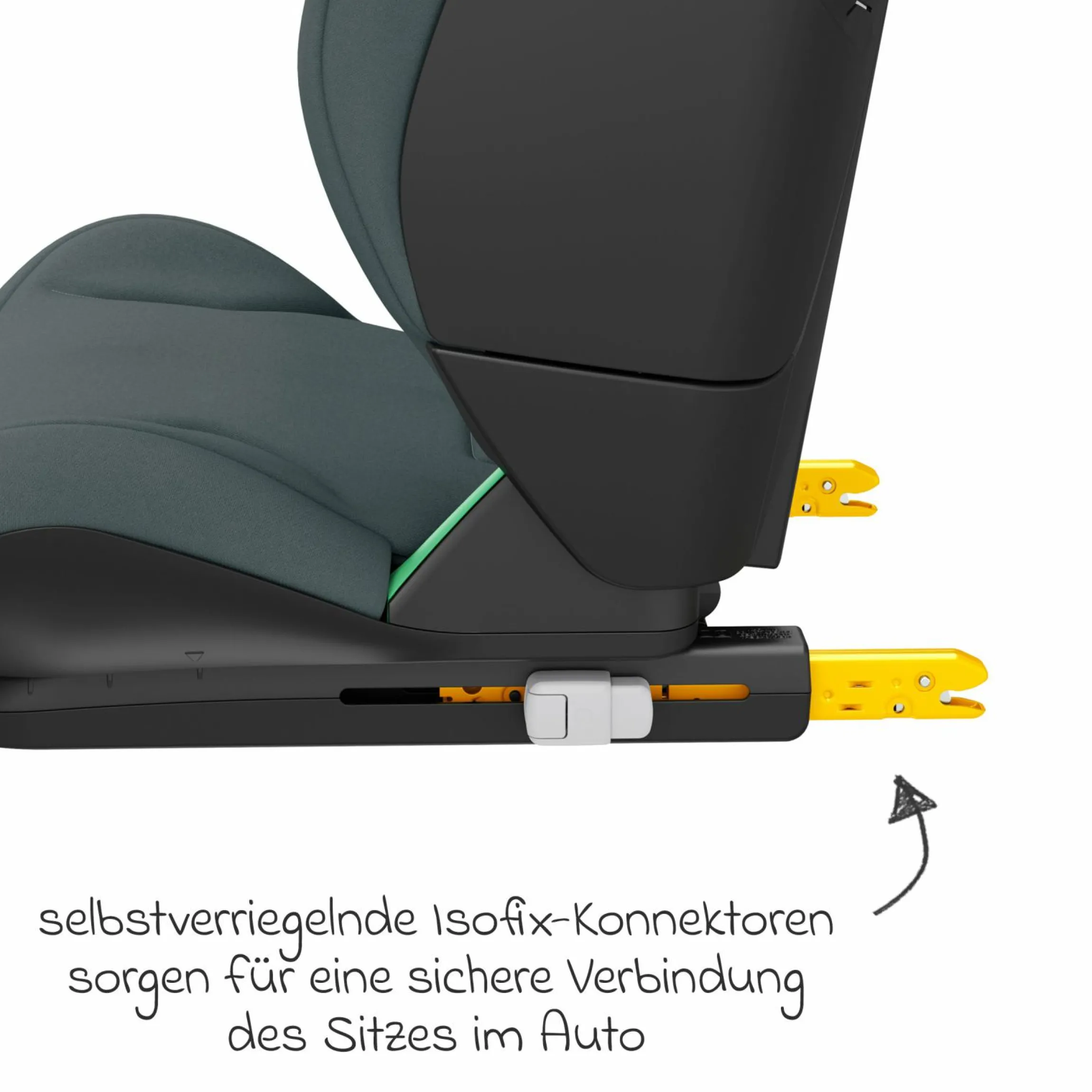 Kindersitz RodiFix S i-Size ab 3,5 Jahre - 12 Jahre (100 cm - 150 cm) (15-36 kg) mit G-Cell Seitenaufprallschutz & Isofix - Tonal Graphite