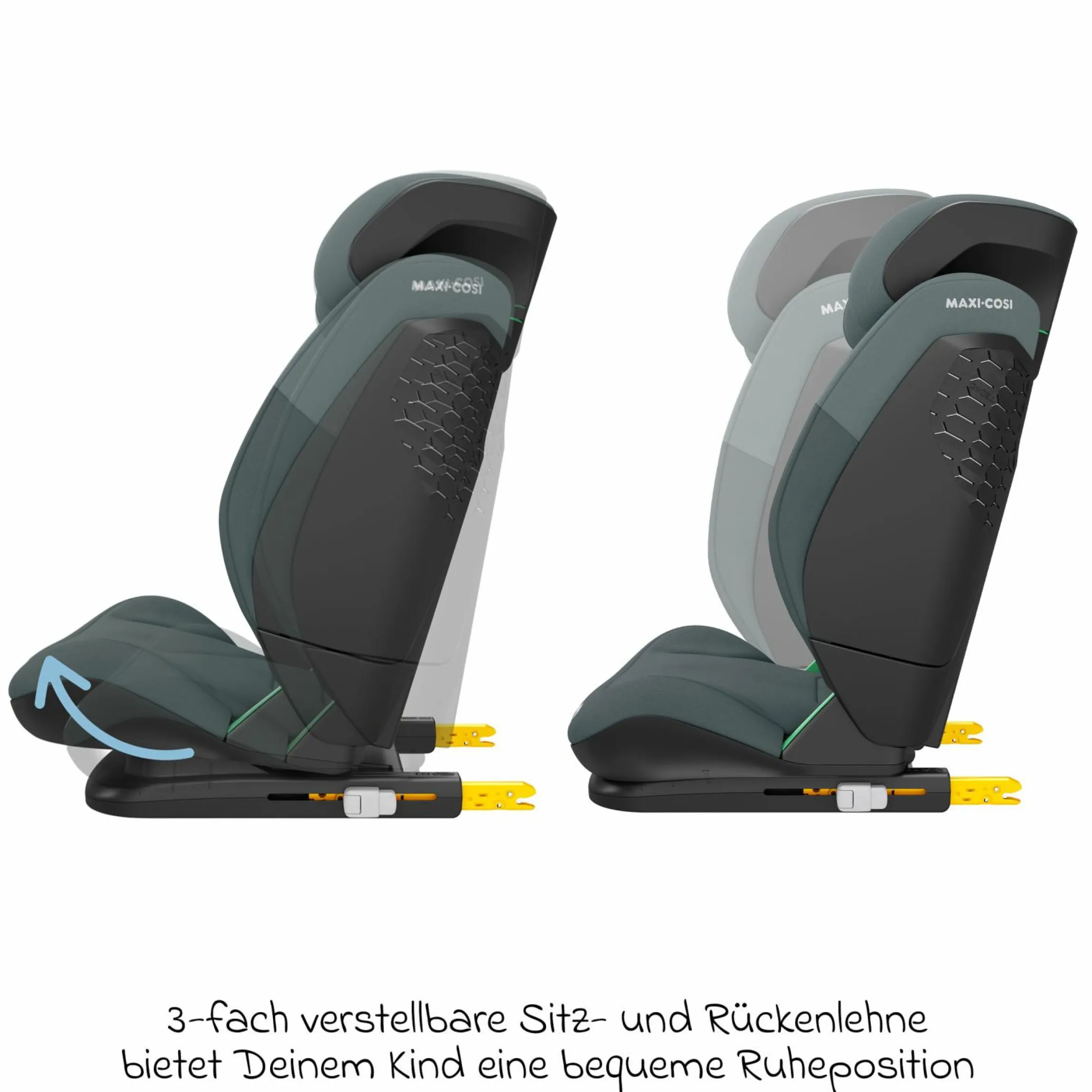 Kindersitz RodiFix S i-Size ab 3,5 Jahre - 12 Jahre (100 cm - 150 cm) (15-36 kg) mit G-Cell Seitenaufprallschutz & Isofix - Tonal Graphite