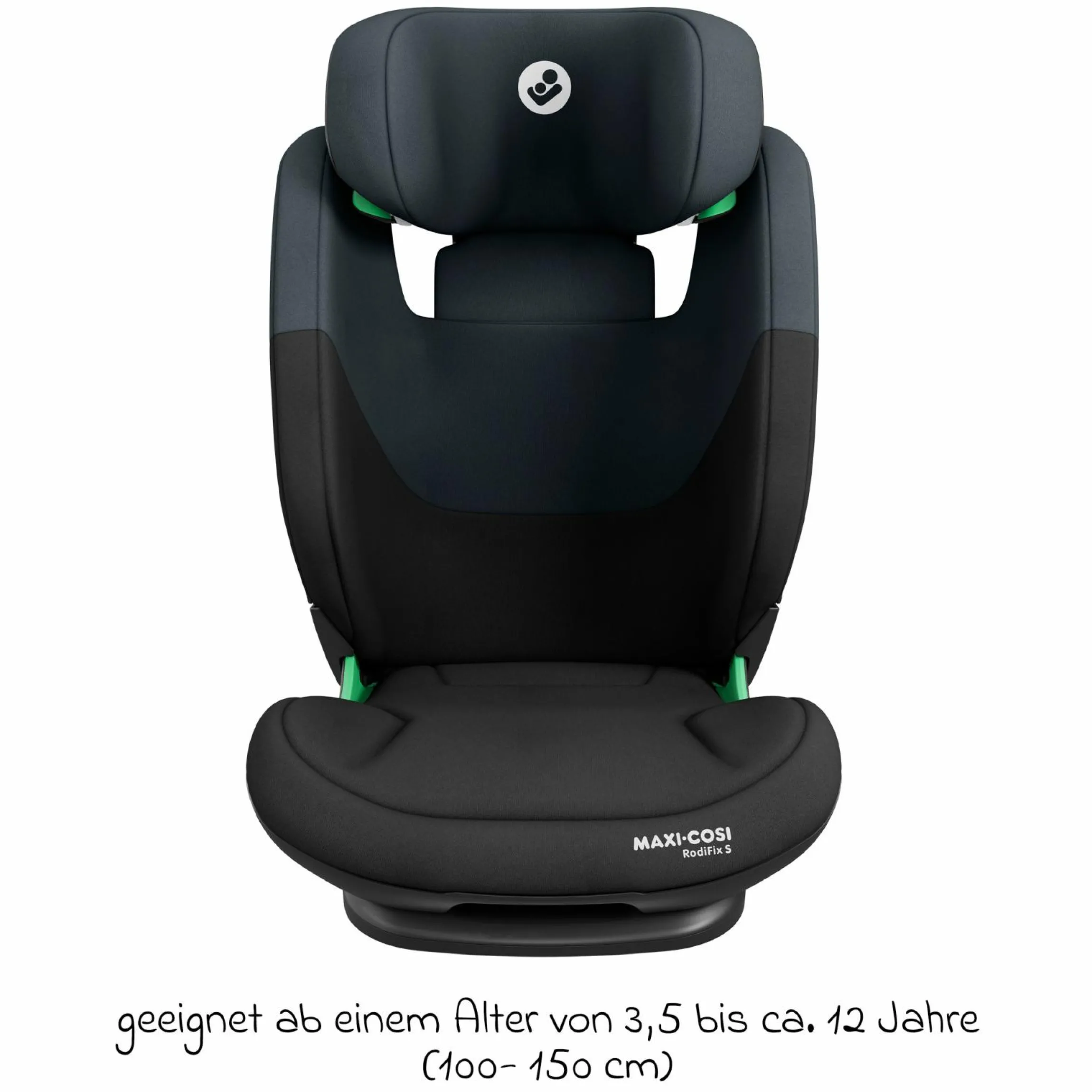 Kindersitz RodiFix S i-Size ab 3,5 Jahre - 12 Jahre (100 cm - 150 cm) (15-36 kg) mit G-Cell Seitenaufprallschutz & Isofix - Tonal Black
