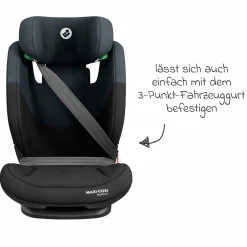 Kindersitz RodiFix S i-Size ab 3,5 Jahre - 12 Jahre (100 cm - 150 cm) (15-36 kg) mit G-Cell Seitenaufprallschutz & Isofix - Tonal Black