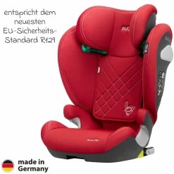 Kindersitz Sora-Fix i-Size ab 3,5 Jahre - 12 Jahre (100 cm - 150 cm) mit Isofix nur 5,5 kg - Maple Red