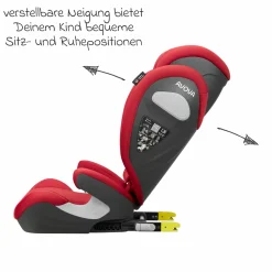 Kindersitz Sora-Fix i-Size ab 3,5 Jahre - 12 Jahre (100 cm - 150 cm) mit Isofix nur 5,5 kg - Maple Red
