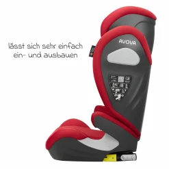 Kindersitz Sora-Fix i-Size ab 3,5 Jahre - 12 Jahre (100 cm - 150 cm) mit Isofix nur 5,5 kg - Maple Red