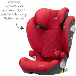 Kindersitz Sora-Fix i-Size ab 3,5 Jahre - 12 Jahre (100 cm - 150 cm) mit Isofix nur 5,5 kg - Maple Red