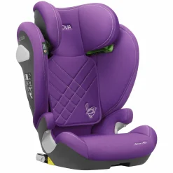 Kindersitz Sora-Fix i-Size ab 3,5 Jahre - 12 Jahre (100 cm - 150 cm) mit Isofix nur 5,5 kg - Lila