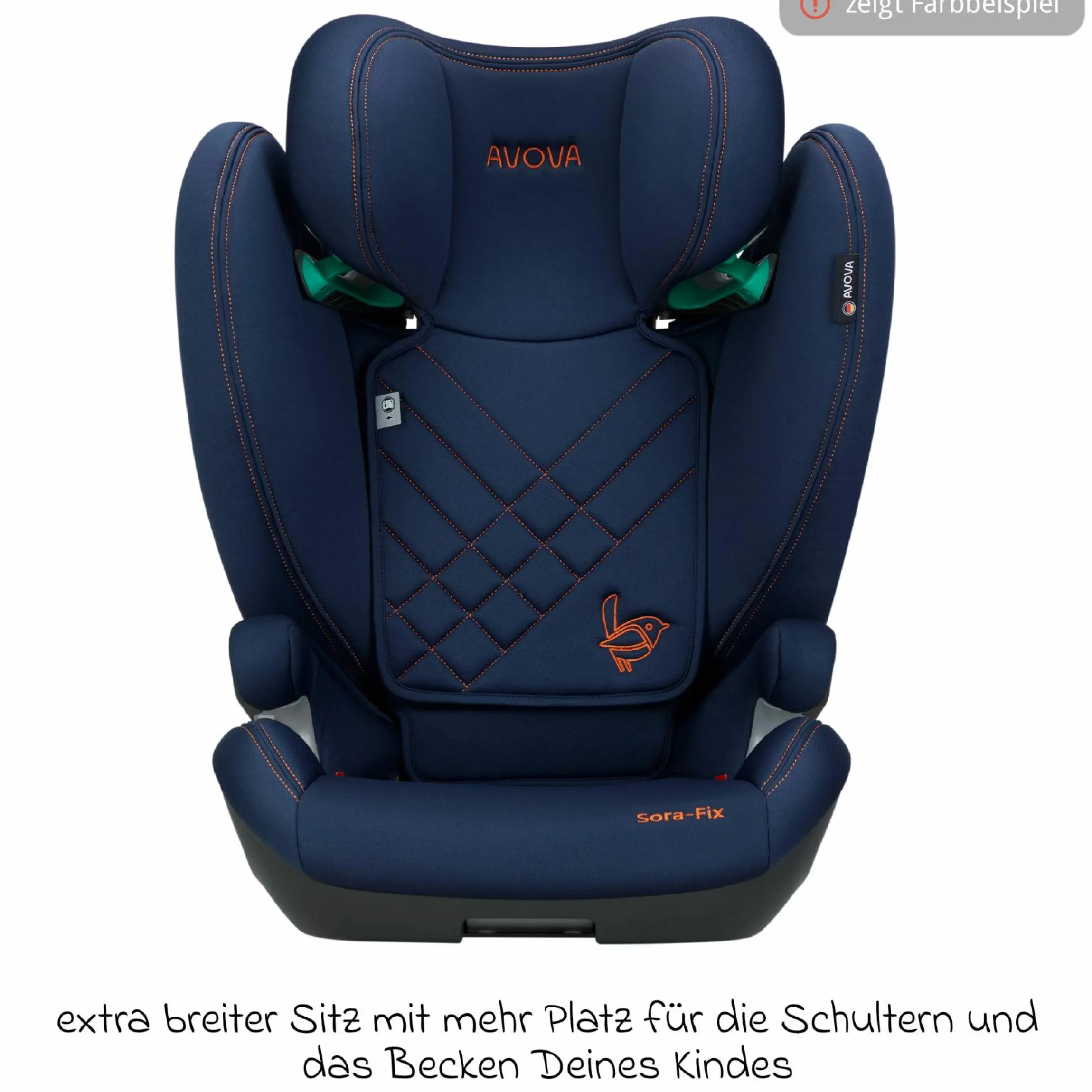 Kindersitz Sora-Fix i-Size ab 3,5 Jahre - 12 Jahre (100 cm - 150 cm) mit Isofix nur 5,5 kg - Lila