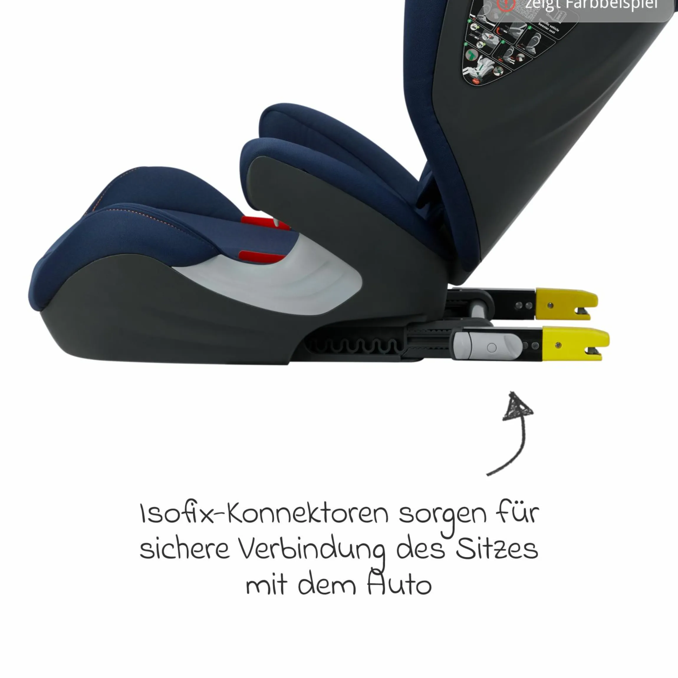 Kindersitz Sora-Fix i-Size ab 3,5 Jahre - 12 Jahre (100 cm - 150 cm) mit Isofix nur 5,5 kg - Lila