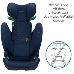 Kindersitz Sora-Fix i-Size ab 3,5 Jahre - 12 Jahre (100 cm - 150 cm) mit Isofix nur 5,5 kg - River Blue
