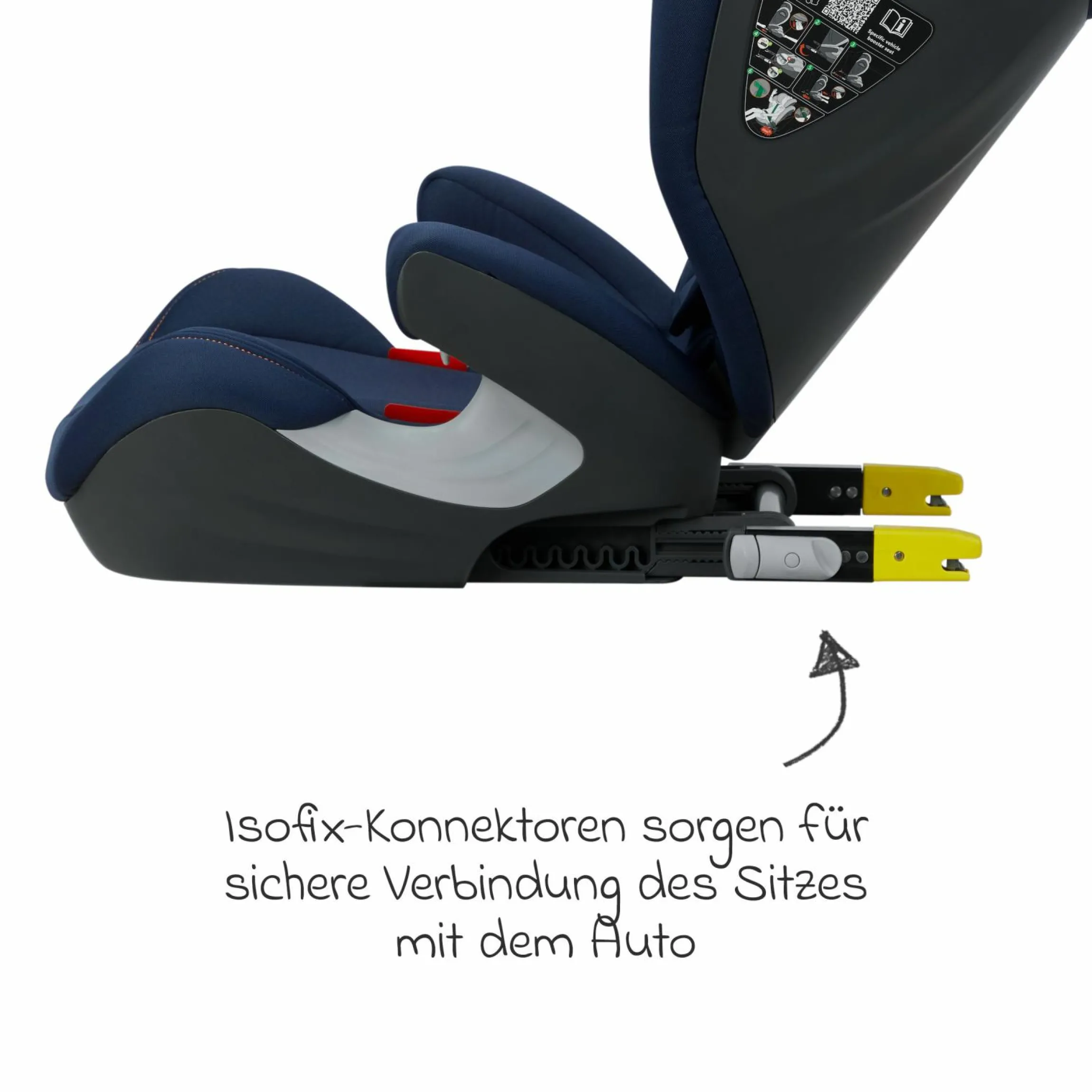 Kindersitz Sora-Fix i-Size ab 3,5 Jahre - 12 Jahre (100 cm - 150 cm) mit Isofix nur 5,5 kg - River Blue