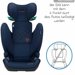 Kindersitz Sora-Fix i-Size ab 3,5 Jahre - 12 Jahre (100 cm - 150 cm) mit Isofix nur 5,5 kg - Lime Green