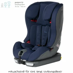 Kindersitz Sperling-Fix i-Size 76 cm - 150 cm / ab 15 Monate bis 12 Jahre mit Isofix & Top Tether - Atlantic Blue - Kollektion 2024