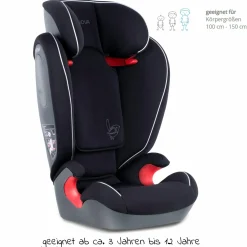 Kindersitz Star i-Size 100 cm - 150 cm / 3 Jahre bis 12 Jahre - Atlantic Blue - Pearl Black - Kollektion 2025