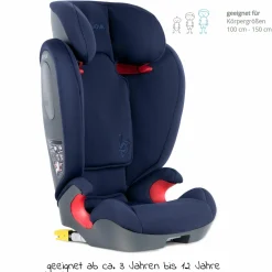 Kindersitz Star-Fix i-Size 100 cm - 150 cm / 3 Jahre bis 12 Jahre mit Isofix - Atlantic Blue - Kollektion 2025