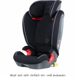 Kindersitz Star-Fix i-Size 100 cm - 150 cm / 3 Jahre bis 12 Jahre mit Isofix - Pearl Black - Kollektion 2025