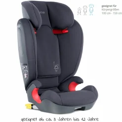 Kindersitz Star-Fix i-Size 100 cm - 150 cm / 3 Jahre bis 12 Jahre mit Isofix - Koala Grey - Kollektion 2025