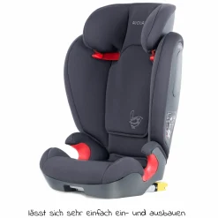 Kindersitz Star-Fix i-Size 100 cm - 150 cm / 3 Jahre bis 12 Jahre mit Isofix - Koala Grey - Kollektion 2025