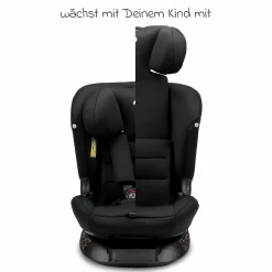 Kindersitz Taos 360 midi 15 Monate - 12 Jahre (76 cm - 150 cm) drehbar inkl. Isofix-Basis & Toptether - Black - Kollektion 2025