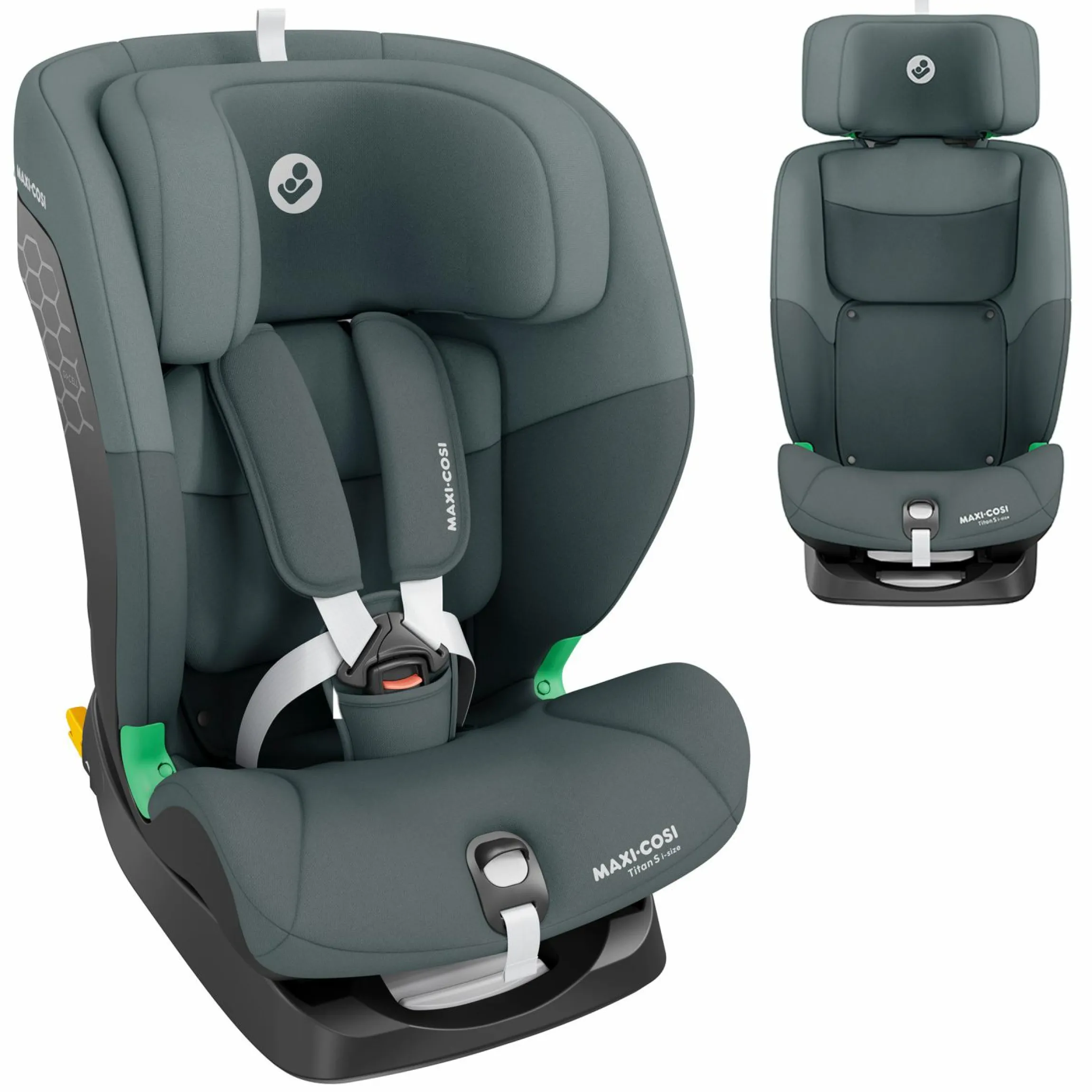 Kindersitz Titan S i-Size ab 15 Monate - 12 Jahre (76 cm - 150 cm) mit G-Cell Seitenaufpralltechnologie mit Isofix & Top Tether - Tonal Graphite - Kollektion 2025