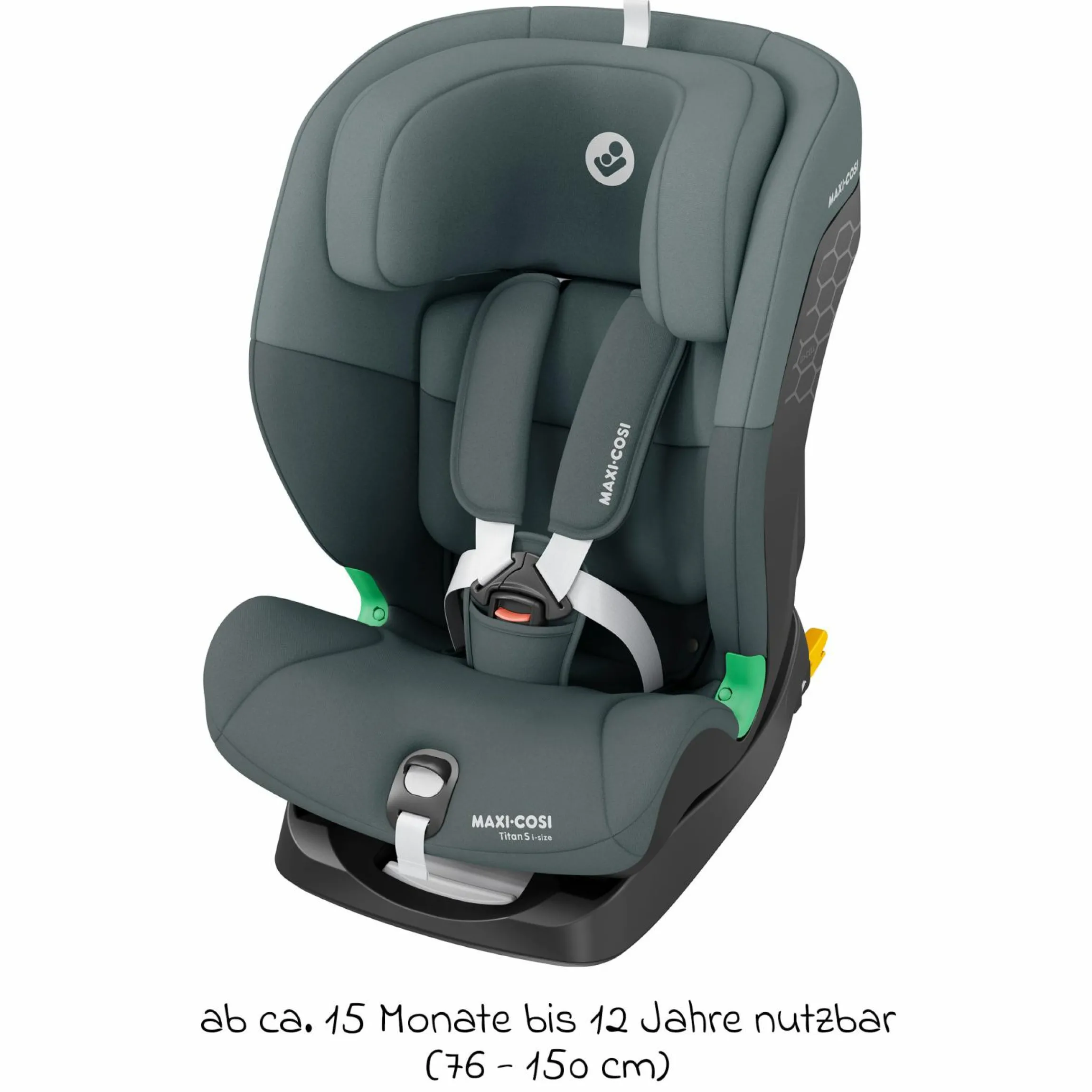 Kindersitz Titan S i-Size ab 15 Monate - 12 Jahre (76 cm - 150 cm) mit G-Cell Seitenaufpralltechnologie mit Isofix & Top Tether - Tonal Graphite - Kollektion 2025
