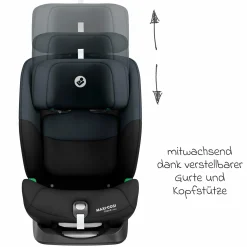 Kindersitz Titan S i-Size ab 15 Monate - 12 Jahre (76 cm - 150 cm) mit G-Cell Seitenaufpralltechnologie mit Isofix & Top Tether - Tonal Black - Kollektion 2025