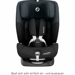 Kindersitz Titan S i-Size ab 15 Monate - 12 Jahre (76 cm - 150 cm) mit G-Cell Seitenaufpralltechnologie mit Isofix & Top Tether - Tonal Black - Kollektion 2025