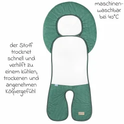 Kindersitz-Auflage Babycool für ein angenehmes Sitzgefühl - Cool Cord - Eucalyptus - Kollektion 2024