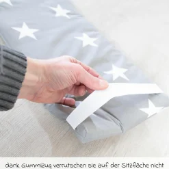 Kindersitzgruppe mit Sitzauflagen und Sonnenschirm - Little Stars - Grau