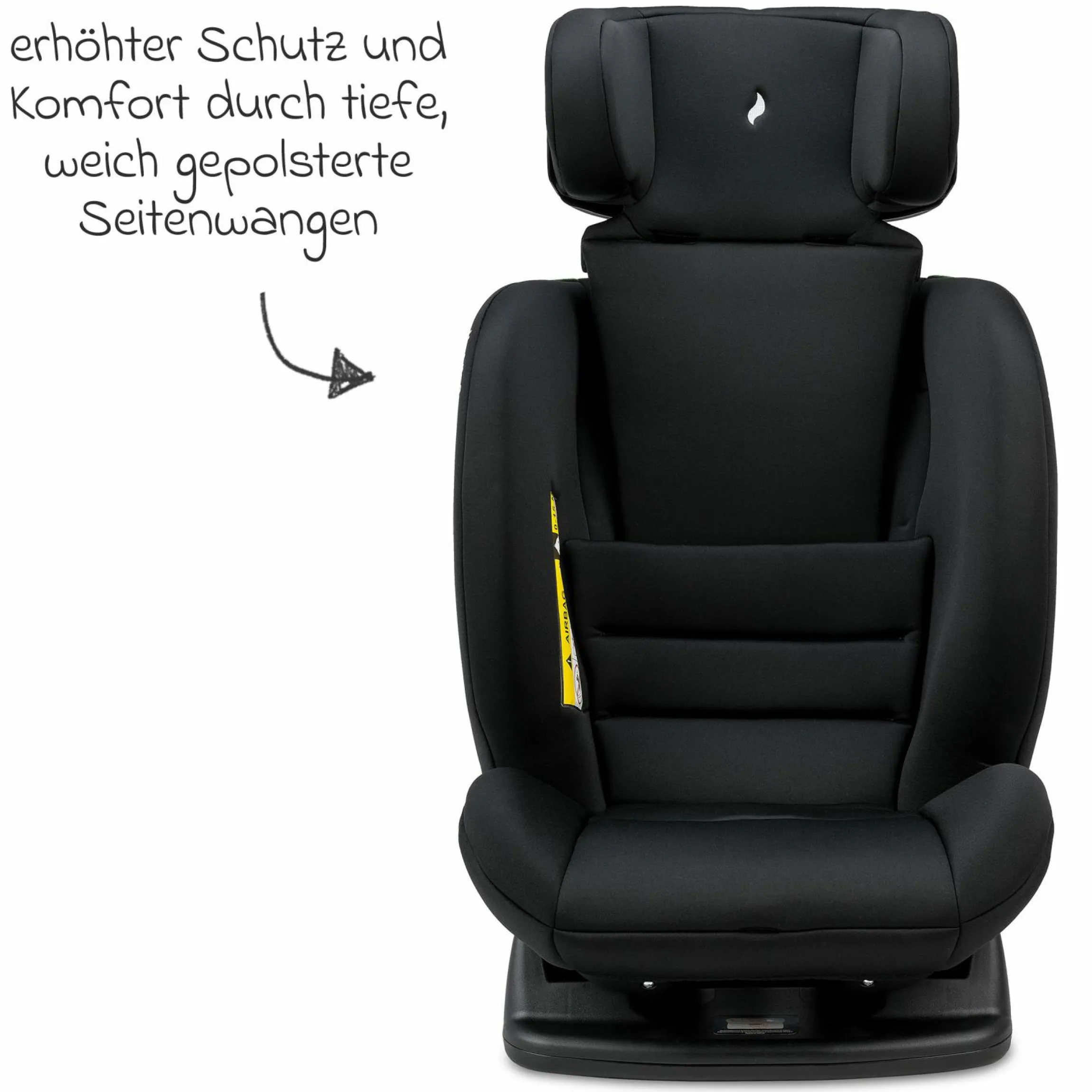 Kindersitz-Reboarder Huddle 2 i-Size ab Geburt -12 Jahre (40 cm - 150 cm) Befestigung mit Fahrzeuggurt - Nero - Kollektion 2025